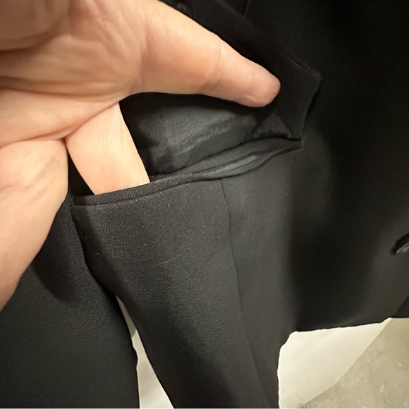 Max Studio Special Edition Silk Wool Slit Sleeve Black Blazer Jacket Womens 4 - Picture 12 of 16